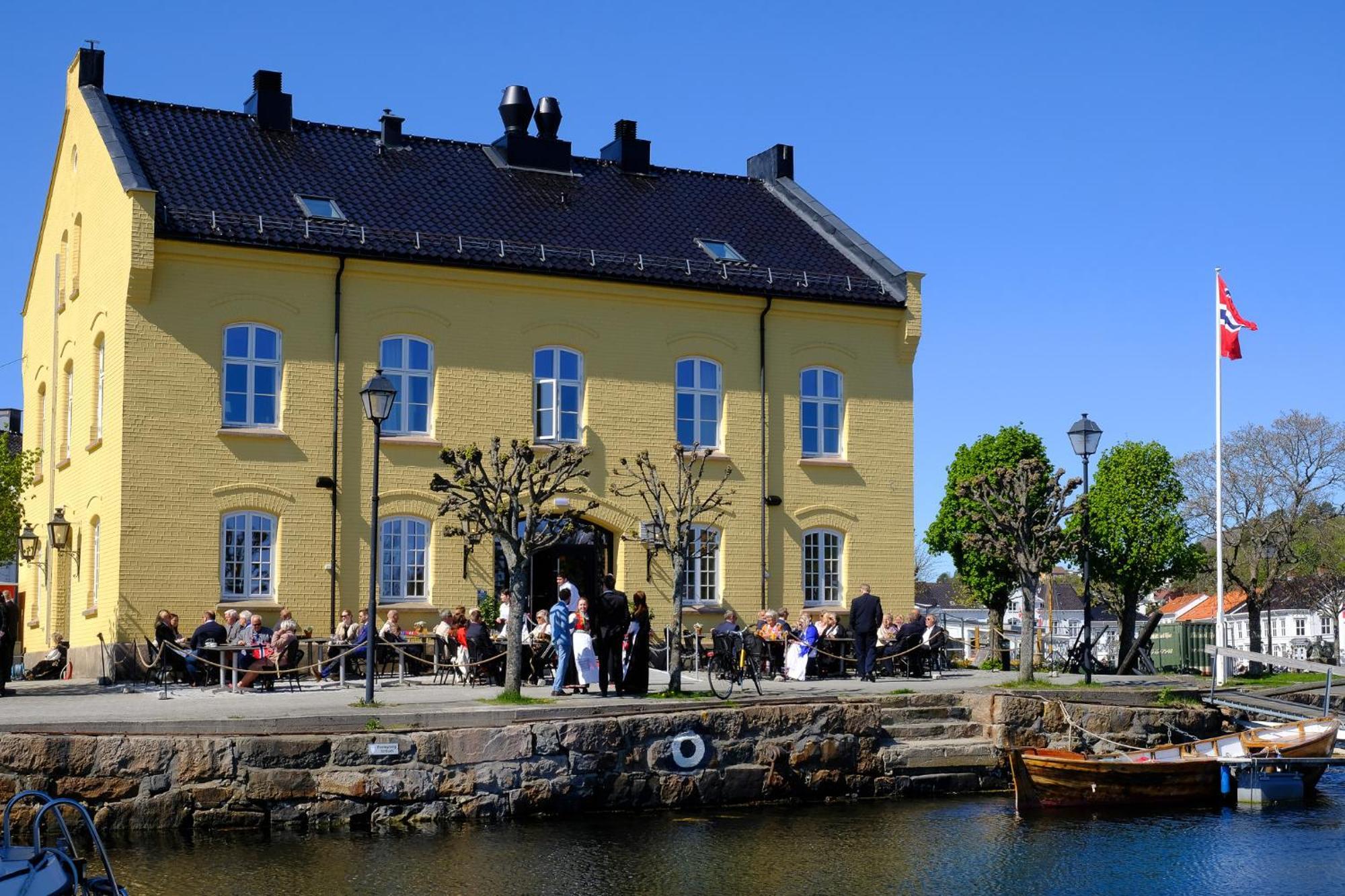 Det Lille Hotel Risor Bagian luar foto